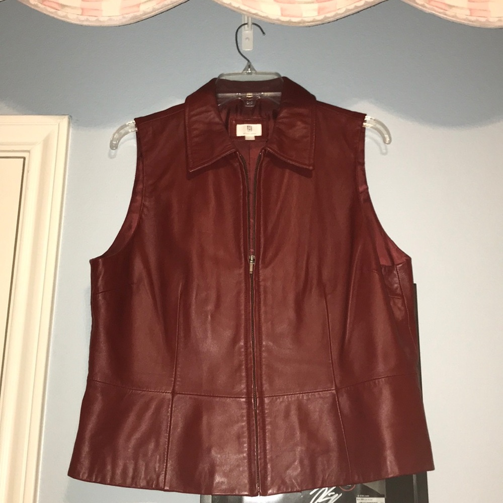 Apt. 9 Lambskin Leather Vest. Size L